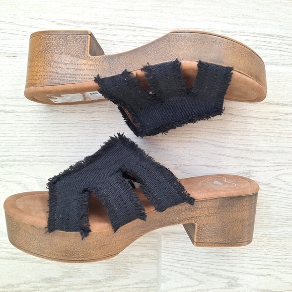 Rocket Dog women's black Clipper slide chunky heeled sandals - size 8 - Picture 7 of 10